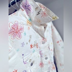 Levi’s Women's Floral-Print 90s Pocket-Front Cotton Trucker Jacket ✨ Size Large
